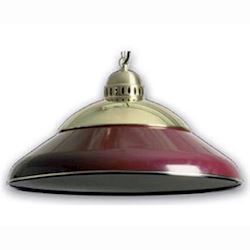 Luxus billard lampe i metal, 45cm, Burgundy/Messin