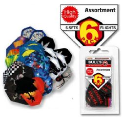 Bull´s assorterede flights - 6 sæt